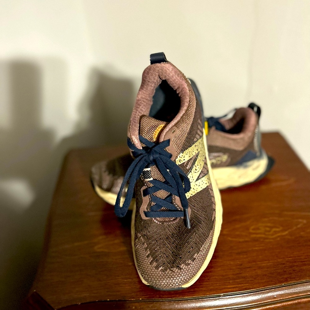 New Balance Brown and Cream Sneakers